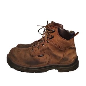 Red Wing Shoes Brown Leather Lace-Up Combat Boots Men's Size 14D